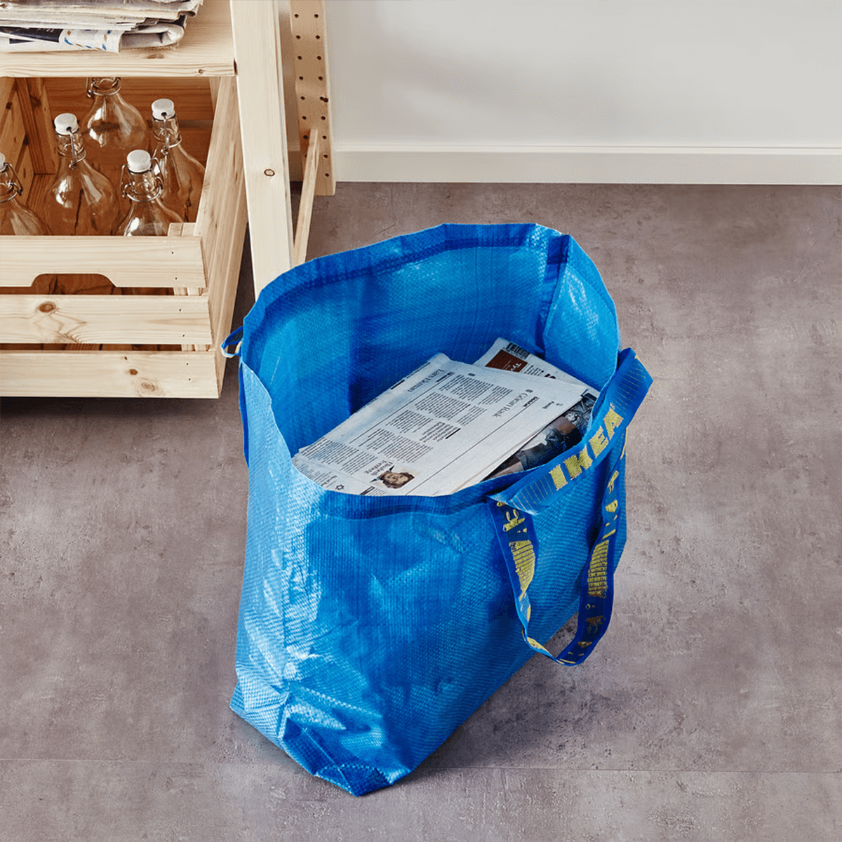 Large Blue Shopping Bag