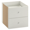 White Cube Insert with Two Drawers