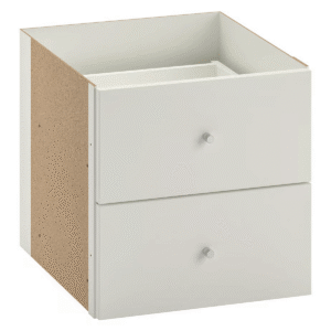 White Cube Insert with Two Drawers