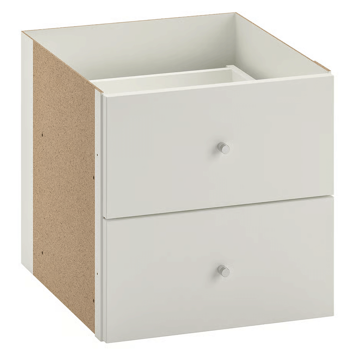 White Cube Insert with Two Drawers