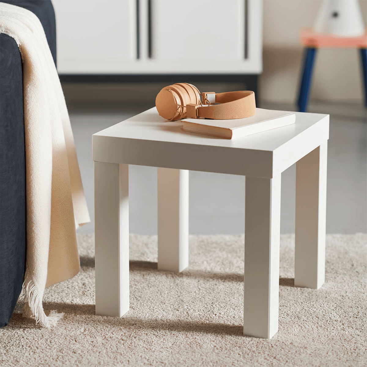 White Side Table Compact