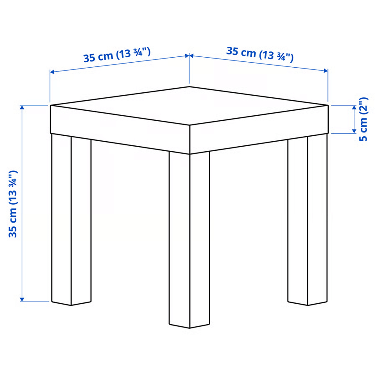 White Side Table Compact